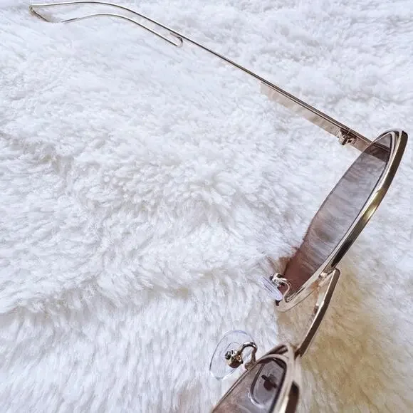 Seraphina Brown Geometric Sunglasses - Picture 7 of 13